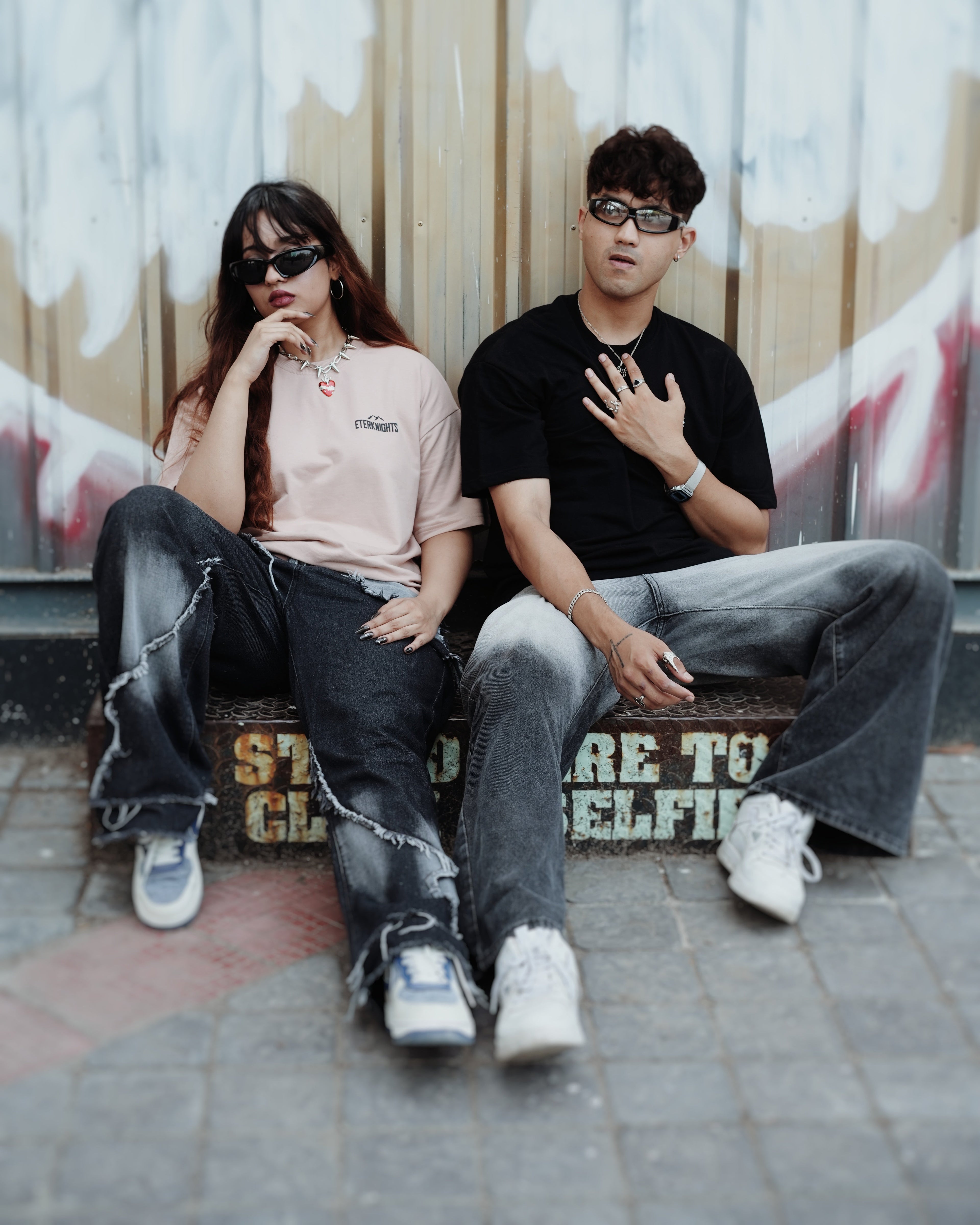 Couple – Matching Oversize Boxy Fit T-Shirts | Her Style