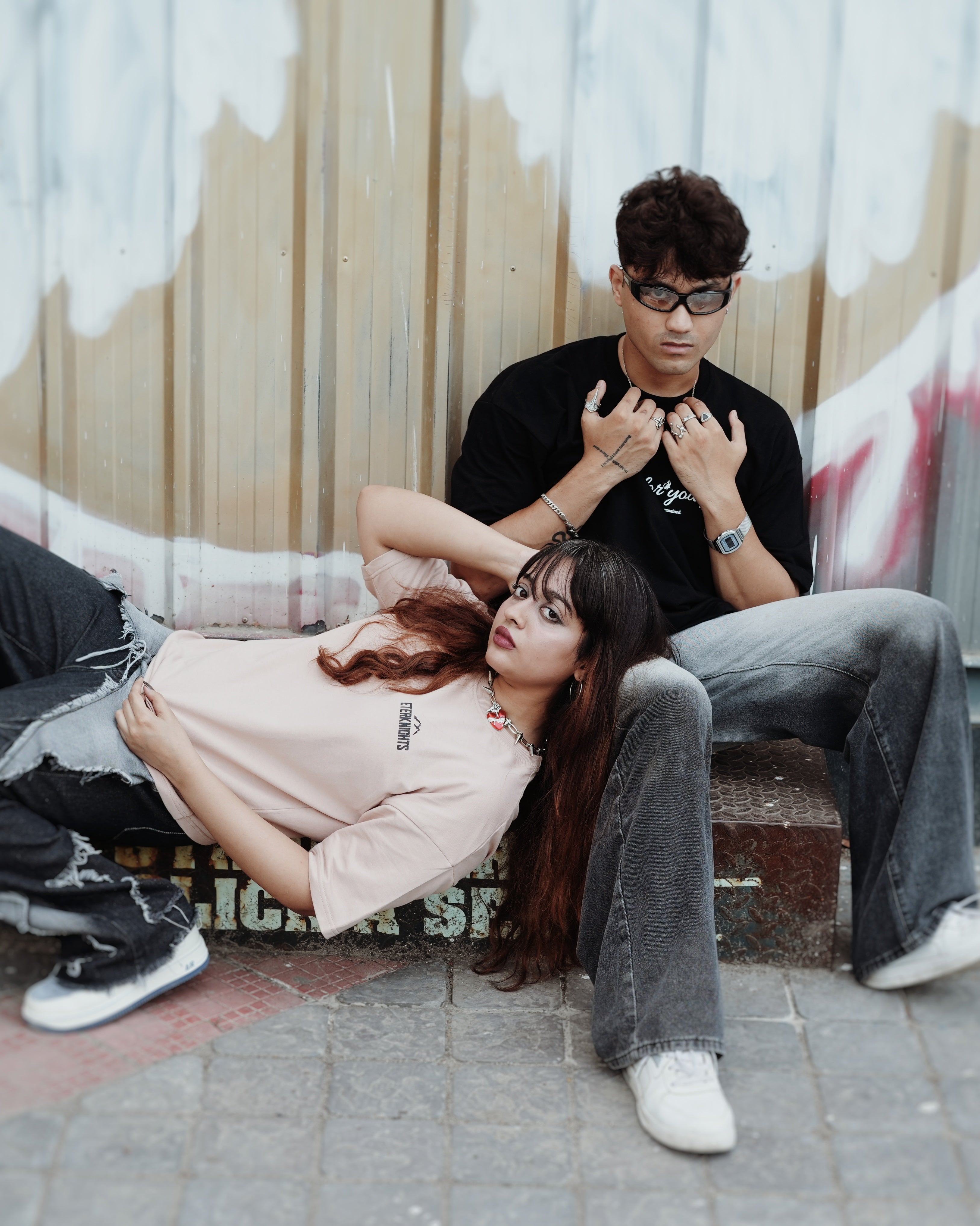 Couple – Matching Oversize Boxy Fit T-Shirts | Her Style